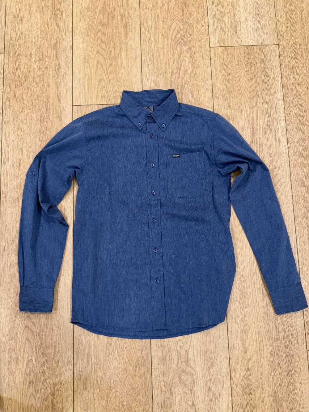 K-Way technical button down shirt (men's small, blue)
